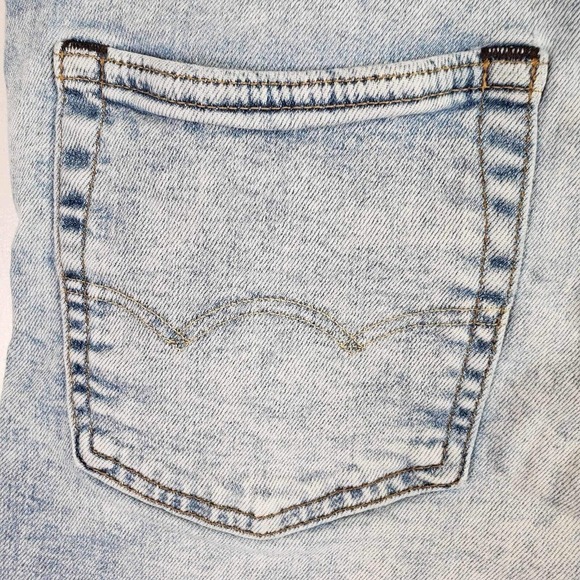 American Eagle Distressed Denim Jean Shorts Men's Size 30 Cutoffs 9” Blue - Picture 4 of 11